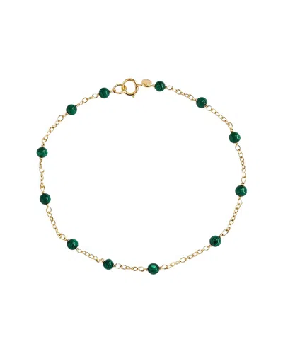 Jewelmak 14k Malachite Bracelet In Gold