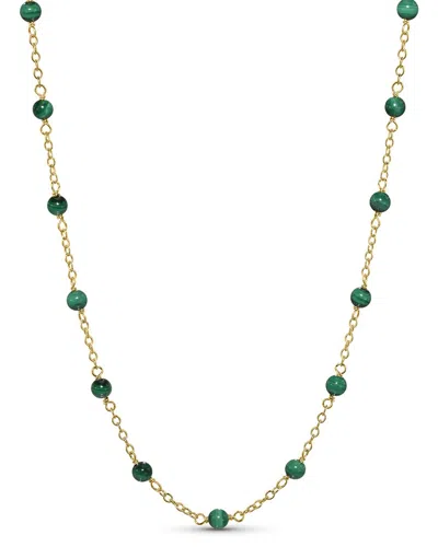 Jewelmak 14k Malachite Necklace In Multi