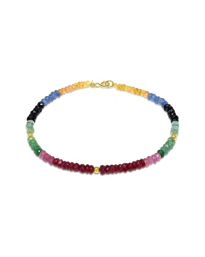 Jewelmak 14k Multi Gemstone Bracelet