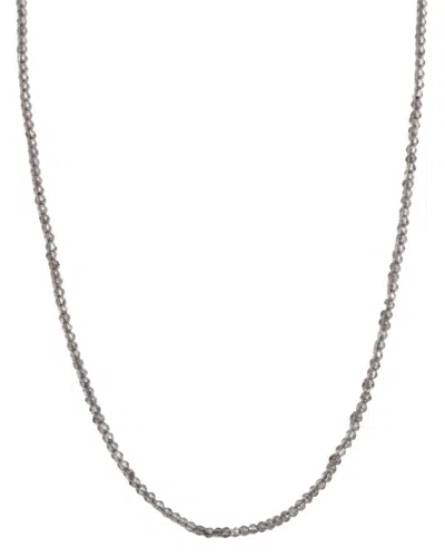 Jewelmak 14k Natural Labradorite Necklace In Metallic