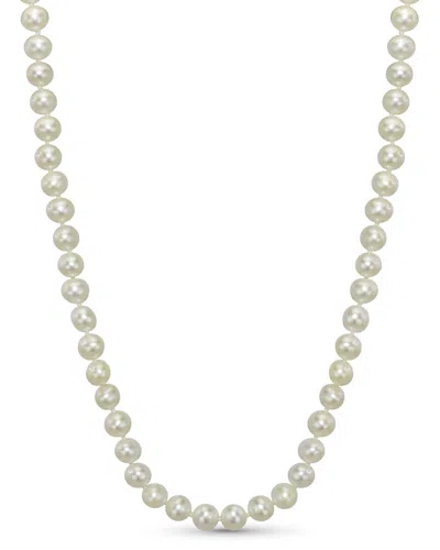 Jewelmak 14k Pearl & Pearl Necklace In White