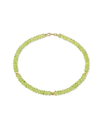 Jewelmak 14k Peridot Bracelet In Transparent