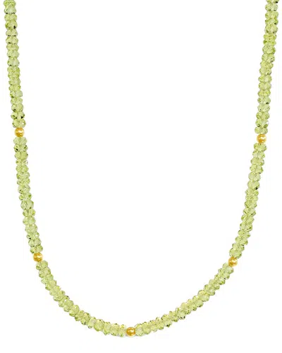 Jewelmak 14k Peridot Necklace In Green