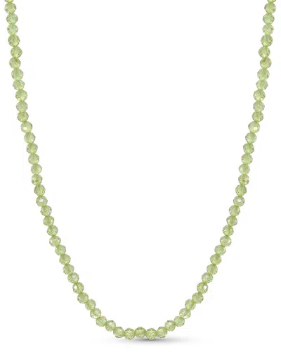 Jewelmak 14k Peridot Necklace In Green