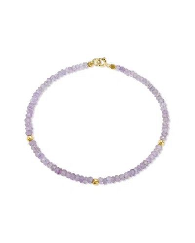 Jewelmak 14k Pink Amethyst Bracelet In Transparent