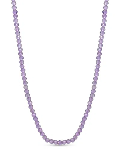 Jewelmak 14k Pink Amethyst Necklace In Blue