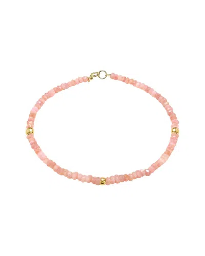 Jewelmak 14k Pink Opal Bracelet In Transparent
