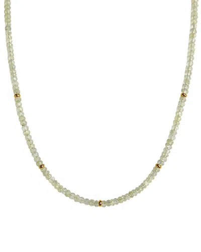 Jewelmak 14k Prehnite Necklace In Green