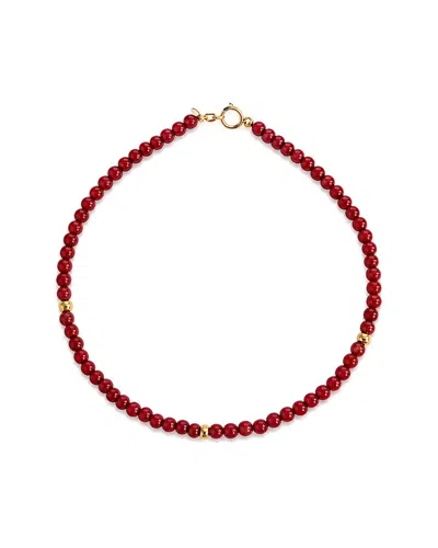 Jewelmak 14k Red Coral Bracelet