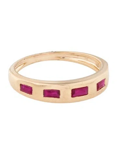 Pre-owned Jewelmak 14k Ruby Band In Multi