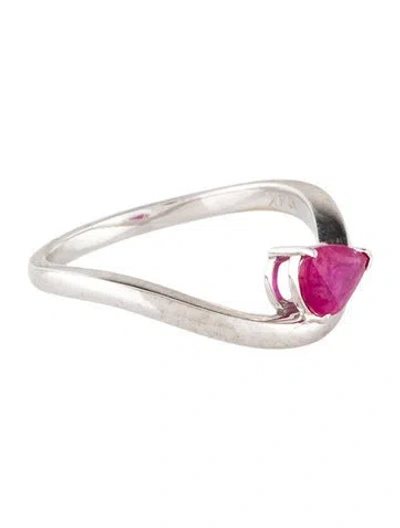 Pre-owned Jewelmak 14k Ruby Cocktail Ring In Multi