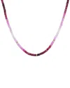 Jewelmak 14k Ruby Necklace In Blue