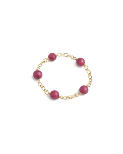 Jewelmak 14k Ruby Ring In Gold