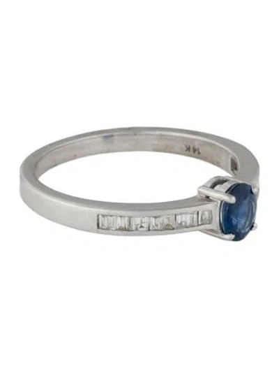 Pre-owned Jewelmak 14k Sapphire & Diamond Cocktail Ring In Multi