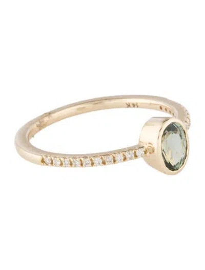 Pre-owned Jewelmak 14k Sapphire & Diamond Cocktail Ring In Multi