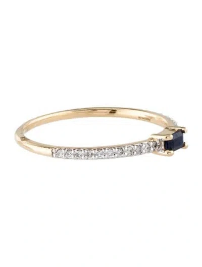 Pre-owned Jewelmak 14k Sapphire & Diamond Ring In Multi