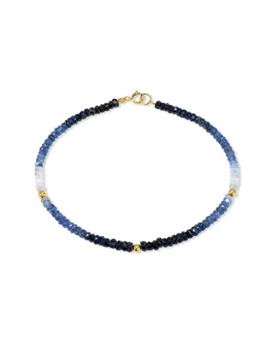 Jewelmak 14k Sapphire Bracelet In Blue