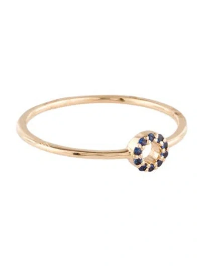Pre-owned Jewelmak 14k Sapphire Circle Cocktail Ring In Multi