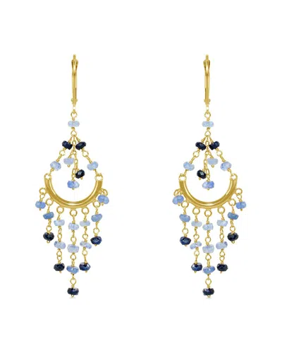 Jewelmak 14k Sapphire Earring In Gold