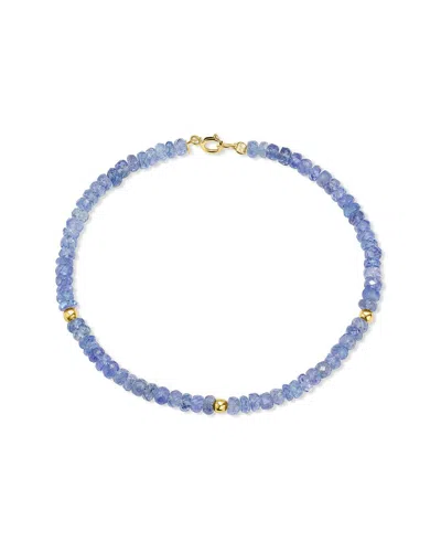 Jewelmak 14k Tanzanite Bracelet In Blue