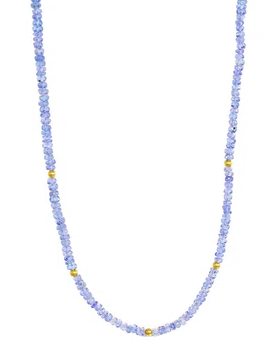 Jewelmak 14k Tanzanite Necklace In Blue