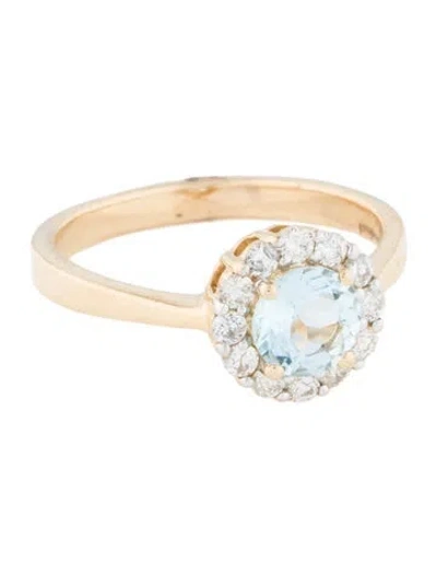 Pre-owned Jewelmak 14k Topaz & Diamond Cocktail Ring In Multi