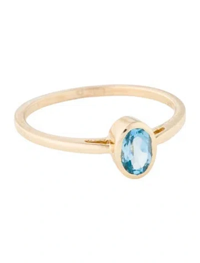 Pre-owned Jewelmak 14k Topaz Cocktail Ring In Multi