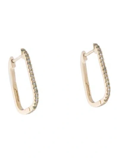 Pre-owned Jewelmak 14k Topaz Hoop Earrings In Multi