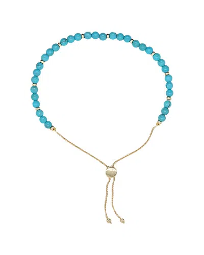 Jewelmak 14k Turquoise Bracelet In Blue
