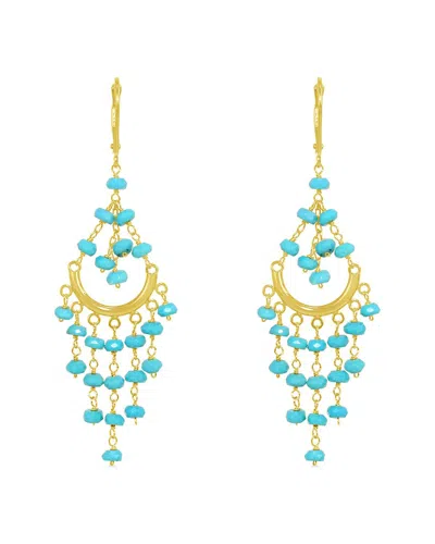 Jewelmak 14k Turquoise Earring In Blue