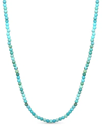 Jewelmak 14k Turquoise Necklace In Blue