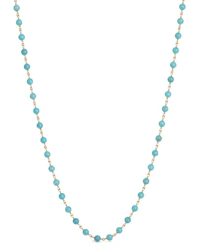 Jewelmak 14k Turquoise Necklace In Blue