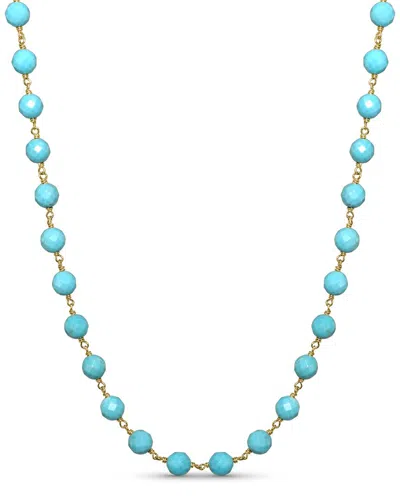 Jewelmak 14k Turquoise Necklace In Green