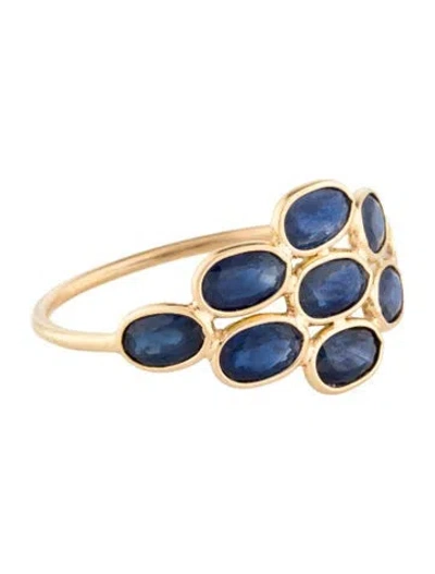 Pre-owned Jewelmak 18k 1.98ctw Sapphire Band Ring In Multi