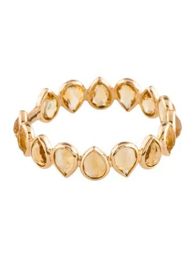 Pre-owned Jewelmak 18k Citrine Eternity Band In Multi