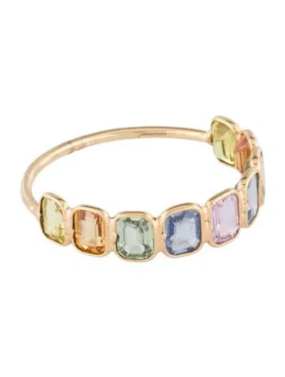 Pre-owned Jewelmak 18k Multi Sapphire Band