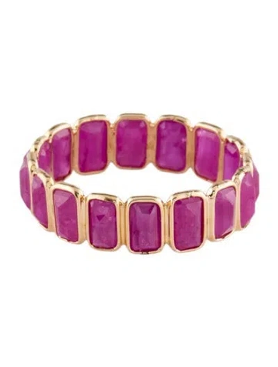 Pre-owned Jewelmak 18k Ruby Band In Multi