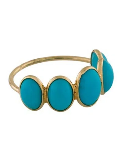 Pre-owned Jewelmak 18k Turquoise Band In Multi