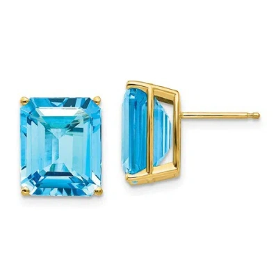 Pre-owned Jewelry 14k 12x10 Emerald Earring Mountings No Stones Included No Backs In Yellow