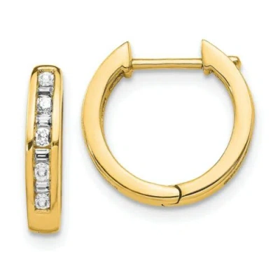 Pre-owned Jewelry 14k Diamond Hoop Earrings