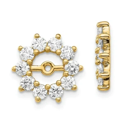 Pre-owned Jewelry 14k Fancy Diamond Earring Jacket Mountings No Stones Included