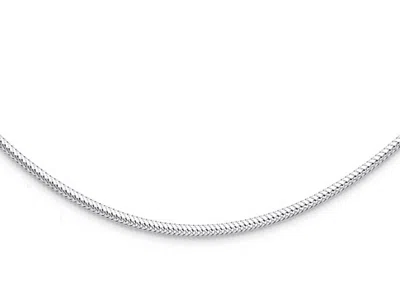 Pre-owned Jewelry By Paula 1.5 Mm Solid 14k White Gold Sparkle Cable Wire Omega Collar Necklace 17" Fine