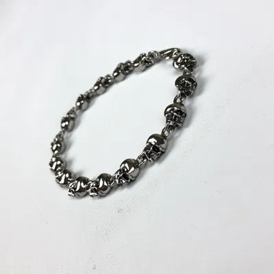 Pre-owned Jewelry Skull Bracelet Y2k Punk Chain Gotch In Silver