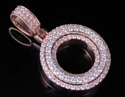 Pre-owned Jewelry Unlimited Custom Letter O Initial 3d Diamond Pendant Charm 10k Two Tone Gold 1.60 Ct 1.5" In G-h