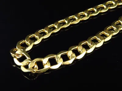 Pre-owned Jewelry Unlimited Flat Hollow Curb Cuban Chain 6.mm In 10k Yellow Gold