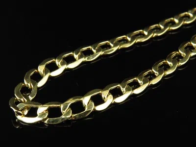 Pre-owned Jewelry Unlimited Men's Flat Hollow Curb Cuban Chain 4.5 Mm In Real 10k Yellow Gold 16"-30"