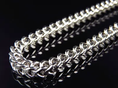 Pre-owned Jewelry Unlimited Men's Ladies Real Solid 14k White Gold 6mm Wide Franco Box Link 24"-30"inches...