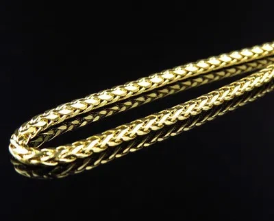 Pre-owned Jewelry Unlimited Mens Ladies 10k Yellow Gold 2.5 Mm Palm Wheat Chain Necklace 24-36 Inches