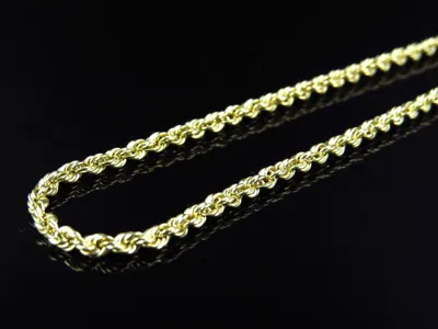 Pre-owned Jewelry Unlimited Mens Or Ladies 10k Yellow Gold 4 Mm Hollow Rope Chain Necklace 16-28 Inches