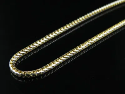 Pre-owned Jewelry Unlimited Solid 10k Yellow Gold 2 Mm Diamond Cut Franco Box Chain Necklace 18-30 Inches